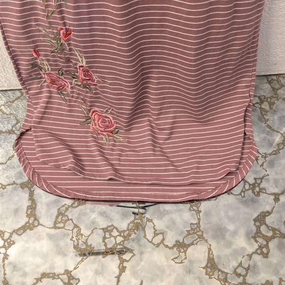 Polly & Esther Pink Striped Mini Dress - Picture 5 of 8